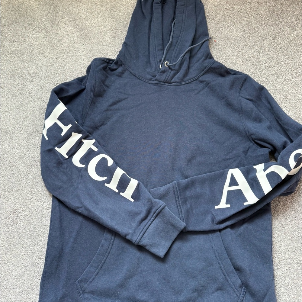 Abercrombie & Fitch Navy Logo Hoodie